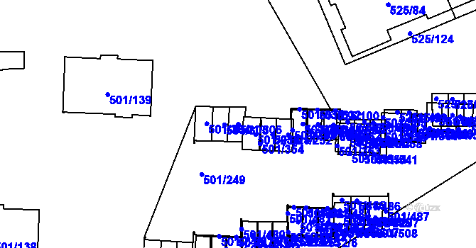 Parcela st. 501/306 v KÚ Ráj, Katastrální mapa