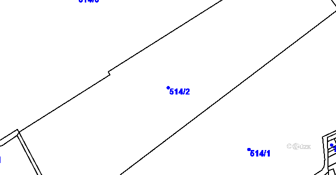 Parcela st. 514/2 v KÚ Ráj, Katastrální mapa
