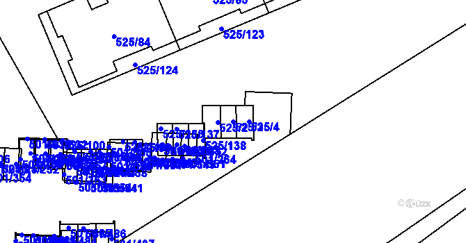 Parcela st. 525/3 v KÚ Ráj, Katastrální mapa