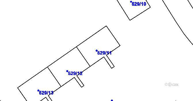 Parcela st. 529/11 v KÚ Ráj, Katastrální mapa