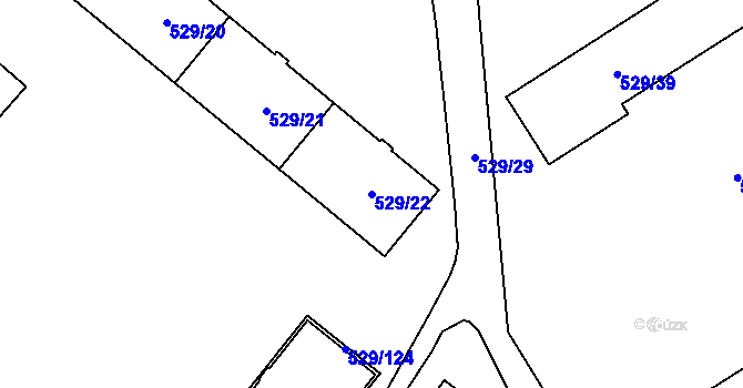 Parcela st. 529/22 v KÚ Ráj, Katastrální mapa