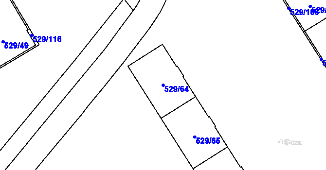 Parcela st. 529/64 v KÚ Ráj, Katastrální mapa
