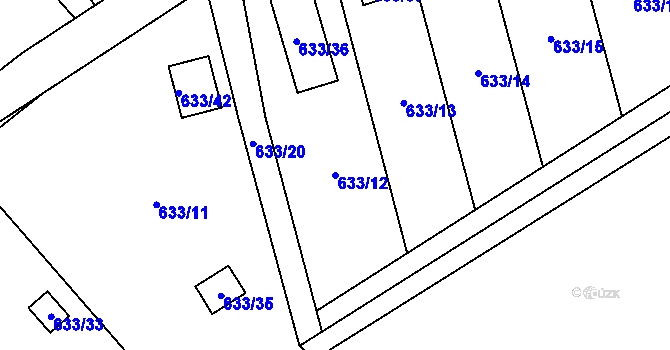 Parcela st. 633/12 v KÚ Ráj, Katastrální mapa