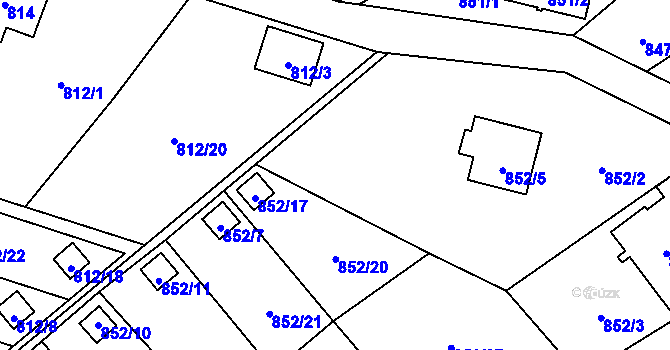 Parcela st. 852/19 v KÚ Ráj, Katastrální mapa