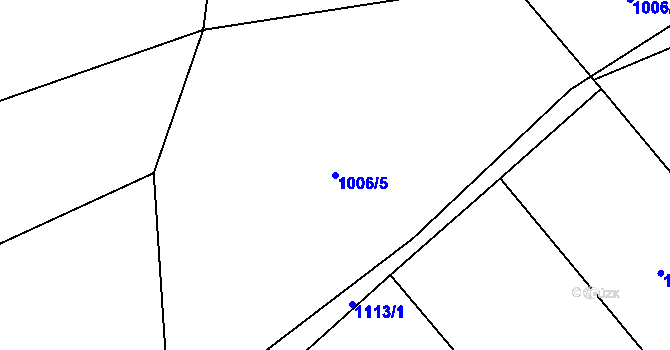 Parcela st. 1006/5 v KÚ Ráj, Katastrální mapa