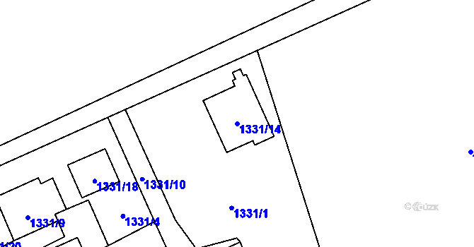 Parcela st. 1331/14 v KÚ Ráj, Katastrální mapa