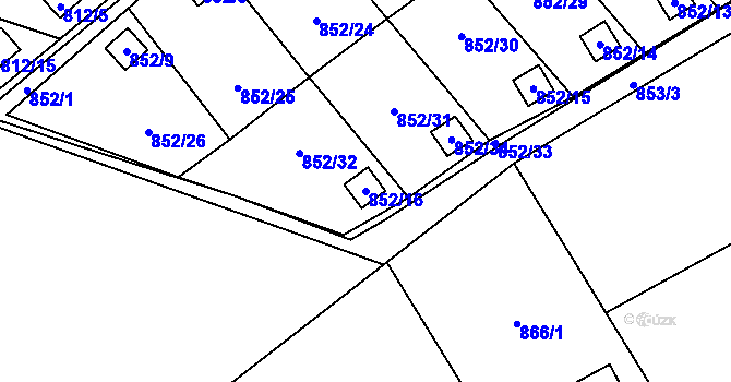 Parcela st. 852/16 v KÚ Ráj, Katastrální mapa