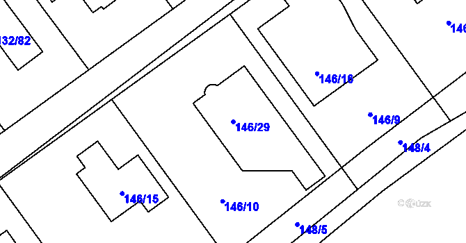 Parcela st. 146/29 v KÚ Ráj, Katastrální mapa