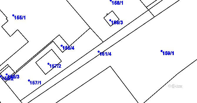 Parcela st. 161/4 v KÚ Ráj, Katastrální mapa