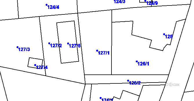 Parcela st. 127/1 v KÚ Darkov, Katastrální mapa