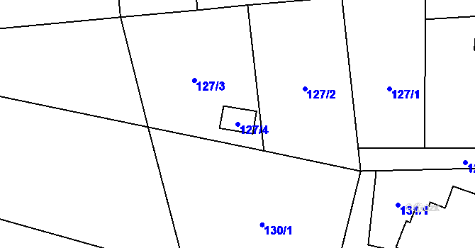Parcela st. 127/4 v KÚ Darkov, Katastrální mapa