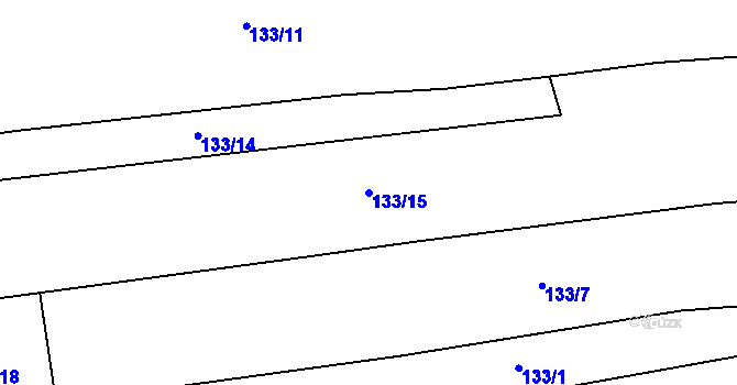 Parcela st. 133/15 v KÚ Darkov, Katastrální mapa