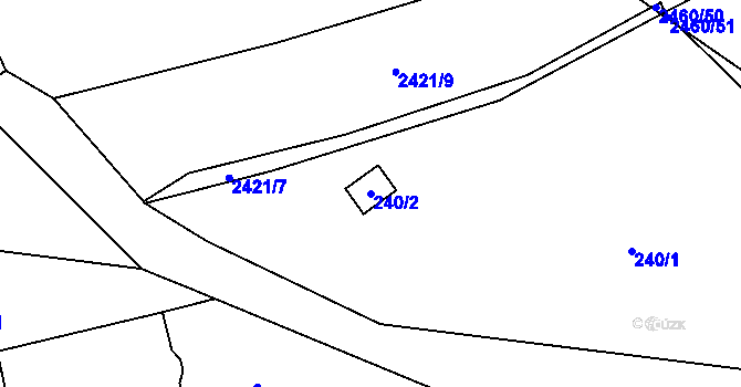 Parcela st. 240/2 v KÚ Darkov, Katastrální mapa