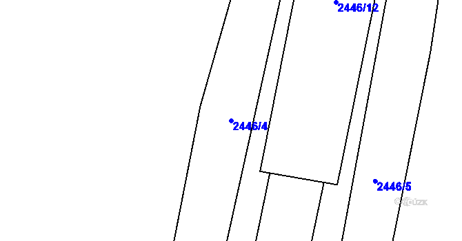 Parcela st. 2446/4 v KÚ Darkov, Katastrální mapa