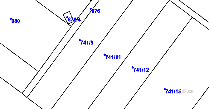Parcela st. 741/11 v KÚ Darkov, Katastrální mapa
