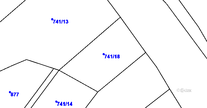 Parcela st. 741/18 v KÚ Darkov, Katastrální mapa