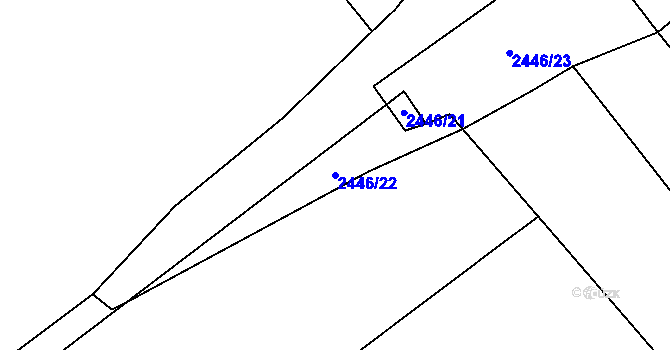 Parcela st. 2446/22 v KÚ Darkov, Katastrální mapa