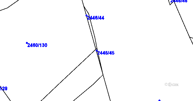 Parcela st. 2446/45 v KÚ Darkov, Katastrální mapa