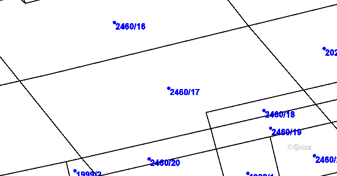 Parcela st. 2460/17 v KÚ Darkov, Katastrální mapa