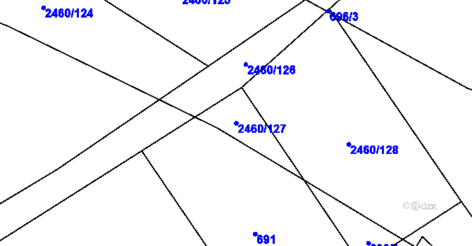 Parcela st. 2460/127 v KÚ Darkov, Katastrální mapa
