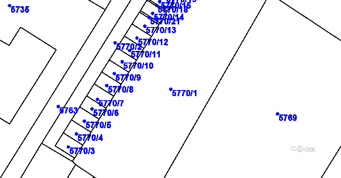 Parcela st. 5770/1 v KÚ Karviná-Doly, Katastrální mapa