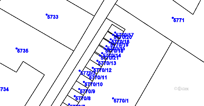 Parcela st. 5770/14 v KÚ Karviná-Doly, Katastrální mapa