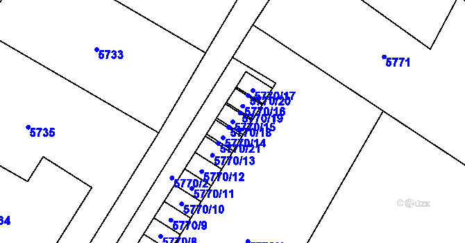 Parcela st. 5770/15 v KÚ Karviná-Doly, Katastrální mapa