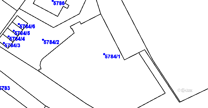 Parcela st. 5784/1 v KÚ Karviná-Doly, Katastrální mapa