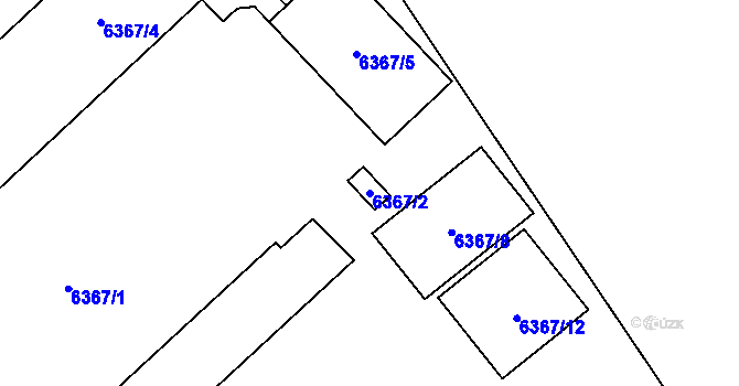 Parcela st. 6367/2 v KÚ Karviná-Doly, Katastrální mapa