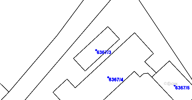 Parcela st. 6367/3 v KÚ Karviná-Doly, Katastrální mapa