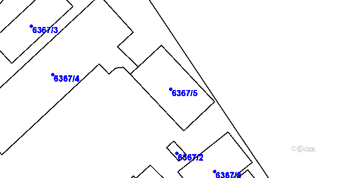 Parcela st. 6367/5 v KÚ Karviná-Doly, Katastrální mapa