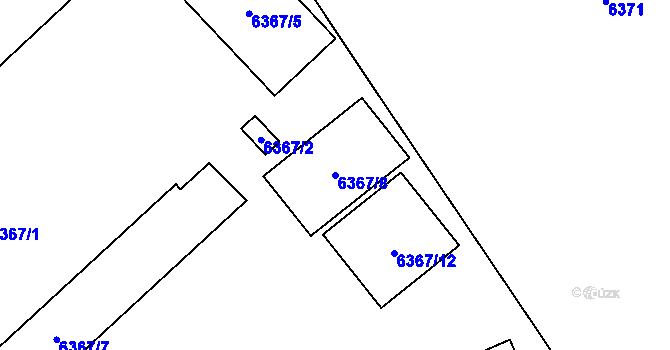Parcela st. 6367/8 v KÚ Karviná-Doly, Katastrální mapa
