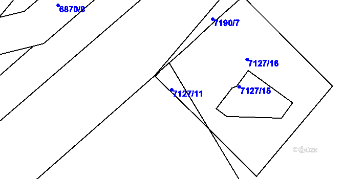 Parcela st. 7127/11 v KÚ Karviná-Doly, Katastrální mapa
