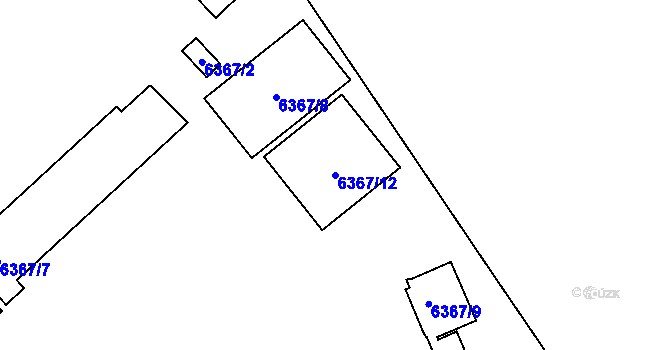 Parcela st. 6367/12 v KÚ Karviná-Doly, Katastrální mapa