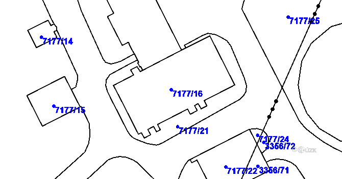 Parcela st. 7177/16 v KÚ Karviná-Doly, Katastrální mapa