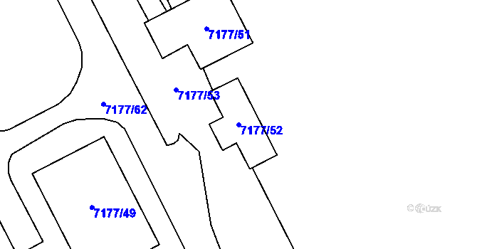 Parcela st. 7177/52 v KÚ Karviná-Doly, Katastrální mapa