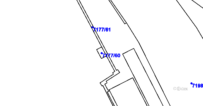 Parcela st. 7177/60 v KÚ Karviná-Doly, Katastrální mapa