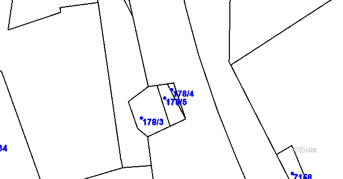 Parcela st. 178/4 v KÚ Karviná-Doly, Katastrální mapa