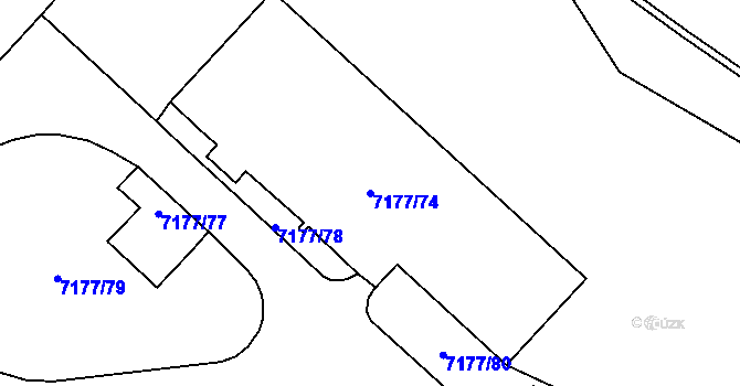 Parcela st. 7177/74 v KÚ Karviná-Doly, Katastrální mapa