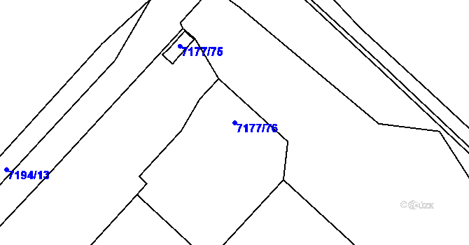 Parcela st. 7177/76 v KÚ Karviná-Doly, Katastrální mapa