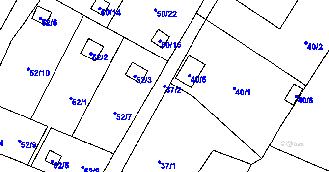 Parcela st. 37/2 v KÚ Staré Město u Karviné, Katastrální mapa