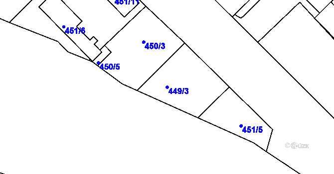 Parcela st. 449/3 v KÚ Staré Město u Karviné, Katastrální mapa