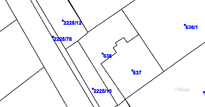 Parcela st. 638 v KÚ Staré Město u Karviné, Katastrální mapa