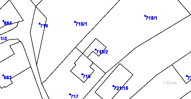 Parcela st. 718/2 v KÚ Staré Město u Karviné, Katastrální mapa