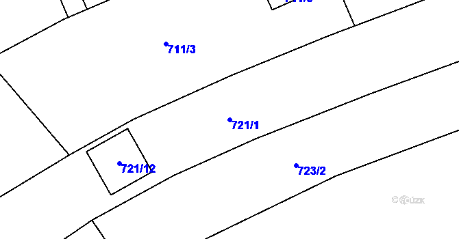Parcela st. 721/1 v KÚ Staré Město u Karviné, Katastrální mapa