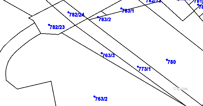 Parcela st. 763/3 v KÚ Staré Město u Karviné, Katastrální mapa