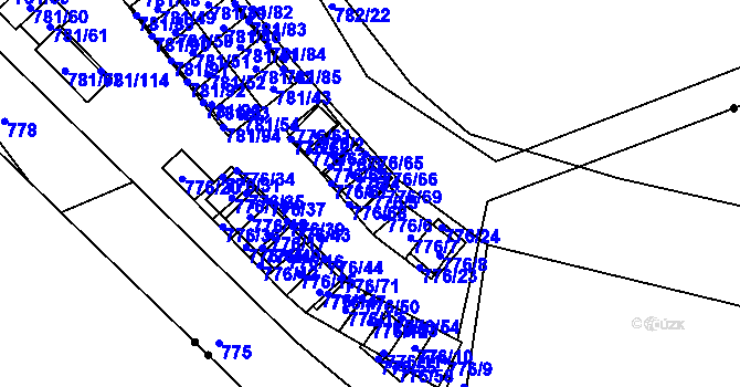 Parcela st. 776/5 v KÚ Staré Město u Karviné, Katastrální mapa