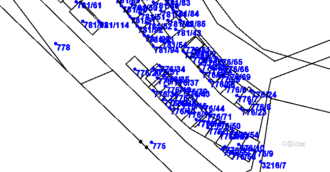 Parcela st. 776/18 v KÚ Staré Město u Karviné, Katastrální mapa