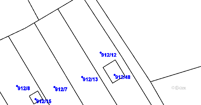 Parcela st. 912/12 v KÚ Staré Město u Karviné, Katastrální mapa