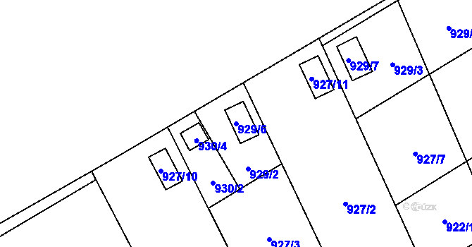 Parcela st. 929/6 v KÚ Staré Město u Karviné, Katastrální mapa